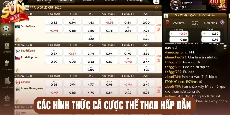 Các hình thức cá cược thể thao hấp dẫn